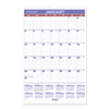 Monthly Wall Calendar with Ruled Daily Blocks, 15.5 x 22.75, White, 2022