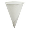 Rolled Rim Paper Cone Cups, 4.5oz, White, 200/Bag, 25 Bags/Carton