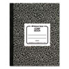 Composition Book, Quadrille Rule (5 sq/in), Black Marble Cover, (80) 10 x 7.88 Sheets