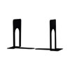 Economy Bookends, Nonskid, 5.88 x 8.25 x 9, Heavy Gauge Steel, Black, 1 Pair