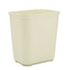 Fire-Resistant Wastebasket, Rectangular, Fiberglass, 7 gal, Beige