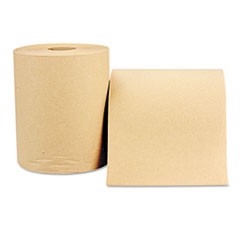 Hardwound Roll Towels, 8 x 800 ft, Natural, 12 Rolls/Carton