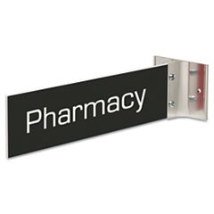 Custom Engraved Hallway Sign, 2x10, Silver Holder