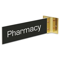 Custom Engraved Hallway Sign, 2x8, Gold Holder