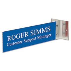 Custom Engraved Hallway Sign, 10 x 2, Gold Holder