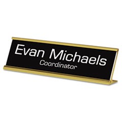 Custom Desk/Counter Sign, 8 x 2, Gold Frame