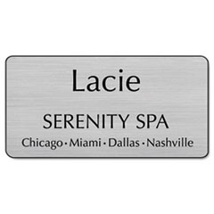 Customized Engraved Name Badge With Magnetic Fastener, 3 x 1.5, Assorted