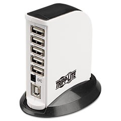 USB 2.0 Hub, 7 Ports, Black/White