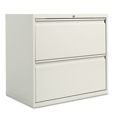 Two-Drawer Lateral File Cabinet, 30w x 18d x 28h, Light Gray