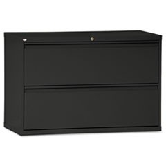 Two-Drawer Lateral File Cabinet, 42w x 18d x 28h, Black