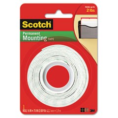 Foam Mounting Double-Sided Tape, 1/2