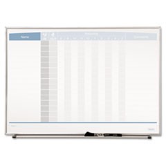 Horizontal Matrix Employee Tracking Board, 23 x 16, Aluminum Frame