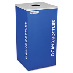 Kaleidoscope Collection Bottle/Can-Recycling Receptacle, 24 gal, Royal Blue