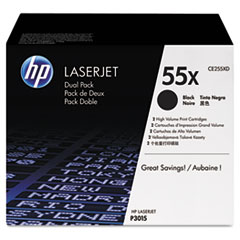 TONER,CE255X,DUAL PACK,BK