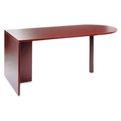 Alera Valencia Series D-Top Desk, 71" x 35.5" x 29.63", Mahogany