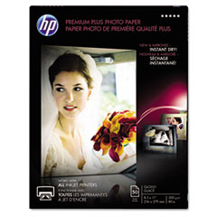 HP Premium Plus Photo Paper 80#, Glossy (8.5" x 11") (50 Sheets/Pkg)