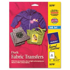 Fabric Transfers, 8.5 x 11, White, 5/Pack