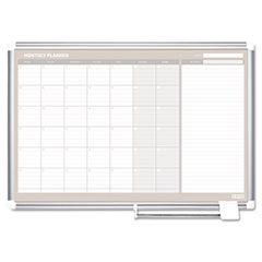 Monthly Planner, 48x36, Silver Frame