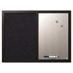 Combo Bulletin Board, Bulletin/Dry Erase, 24X18, Black Frame