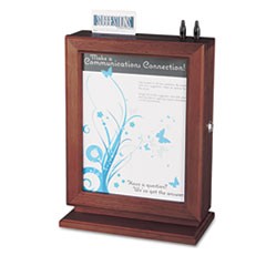 Customizable Wood Suggestion Box, 10 1/2 x 5 3/4 x 14 1/2, Mahogany