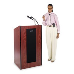 Presidential Plus Wireless Lectern, 25-1/2w x 20-1/2d x 46-1/2h, Mahogany