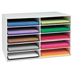 Classroom Construction Paper Storage, 10 Slots, 26 7/8 x 16 7/8 x 18 1/2