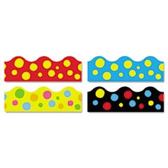 Terrific Trimmers Border Variety Set, 2.25" x 39", Lotsa Spots, Assorted Colors, 48/Set