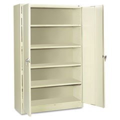 Assembled Jumbo Steel Storage Cabinet, 48w x 24d x 78h, Putty