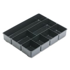 Extra Deep Desk Drawer Director Tray, Plastic, Black