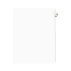 Preprinted Legal Exhibit Side Tab Index Dividers, Avery Style, 10-Tab, 27, 11 x 8.5, White, 25/Pack, (1027)