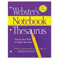 Notebook Thesaurus, Three-Hole Punched, Paperback, 80 Pages