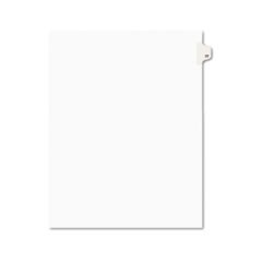 Preprinted Legal Exhibit Side Tab Index Dividers, Avery Style, 10-Tab, 77, 11 x 8.5, White, 25/Pack, (1077)