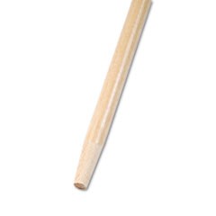 Tapered End Broom Handle, Lacquered Hardwood, 1 1/8 Dia. x 60 Long