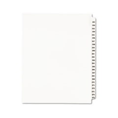 Preprinted Legal Exhibit Side Tab Index Dividers, Avery Style, 25-Tab, 251 to 275, 11 x 8.5, White, 1 Set, (1340)