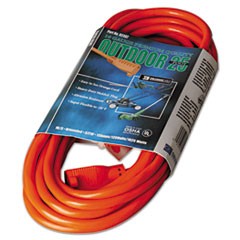 Vinyl Outdoor Extension Cord, 25ft, 13 Amp, Orange