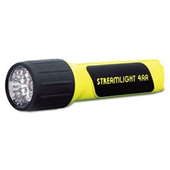 ProPolymer LED Flashlight, 4 AA Batteries (Included), Yellow/Black