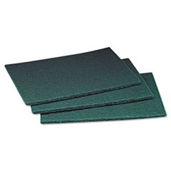 Commercial Scouring Pad, 6 x 9, Green, 20 Pads/Box, 3 Boxes/Carton