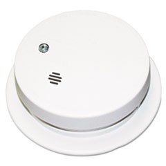 Battery-Operated Smoke Alarm Unit, 9V, 3.88" Diameter