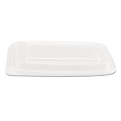 Microwave Safe Container Lid, Fits 24-32 oz, Rectangular, Clear, Plastic, 75/Bag, 4 Bags/Carton