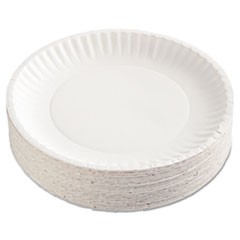 PLATE,9",GLD LABEL MED,WH