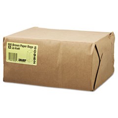 #20 Paper Grocery Bag, 40lb Kraft, Standard 8 1/4 x 5 5/16 x 16 1/8, 1000 bags