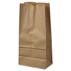 Grocery Paper Bags, 40 lb Capacity, #16, 7.75" x 4.81" x 16", Kraft, 500 Bags