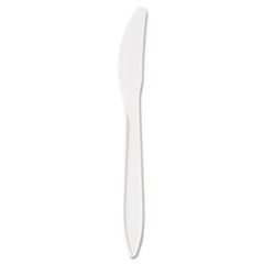 Medium-Weight Cutlery, Knife, White, 1000/Carton