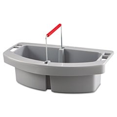 Maid Caddy, 2-Compartment, 16w x 9d x 5h, Gray