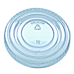 Kal-Clear/Nexclear Drink Cup Lids, Flat No-Slot, Fits 9 to 10 oz Cold Cups, Clear, 2,500/Carton