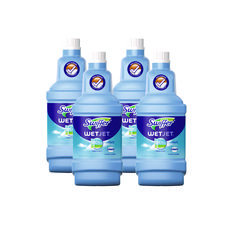 WetJet System Cleaning-Solution Refill, Fresh Scent, 1.25 L Bottle, 4/Carton