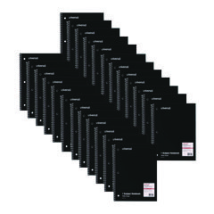 Wirebound Notebook, 1-Subject, Wide/Legal Rule, Black Cover, (70) 10.5 x 8 Sheets