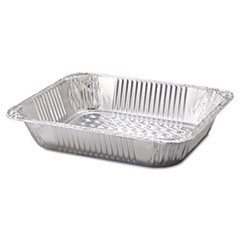 Aluminum Steam Table Pans, Half-Size Deep, 2.56" Deep, 10.38 x 12.75, 100/Carton