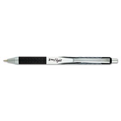 Z-Grip Flight Ballpoint Pen, Retractable, Bold 1.2 mm, Black Ink, Black/Gray/White Barrel