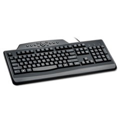 Pro Fit Wired Media Keyboard, Full Size, Black